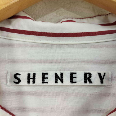 シーナリー SHENERY バンドカラーストライプシャツワンピース レディース FREE