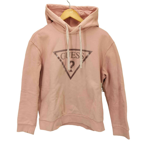 ゲス GUESS アイコン ロゴ フロッキー プリント プル―オーバー パーカー メンズ import:XL