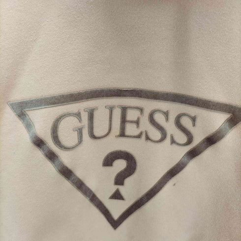 ゲス GUESS アイコン ロゴ フロッキー プリント プル―オーバー パーカー メンズ import:XL