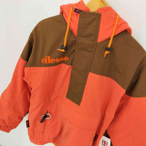 エレッセ ellesse 90S 刺繍ロゴ 裏地フリース アノラック スキージャケット メンズ import:M