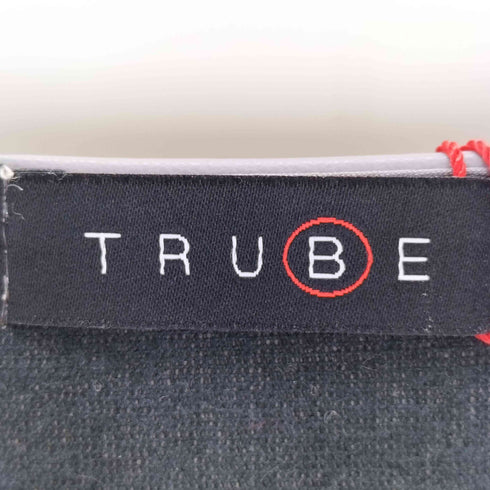TRUBE ノーカラーフェイクレザージャケット レディース