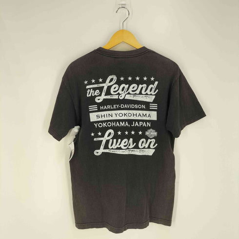 ハーレーダビッドソン HARLEY-DAVIDSON メキシコ製 ALSTYLEボディ 新横浜 プリント Tシャツ メンズ import:M