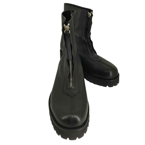 パドローネ PADRONE CENTER ZIP BOOTS BLACK メンズ EUR:42