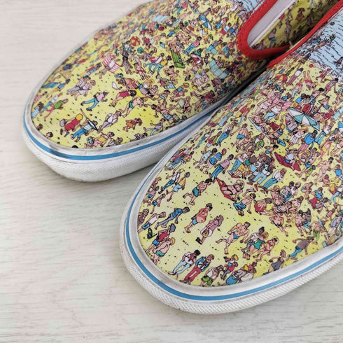 バンズ VANS キャラクター プリント 総柄 スリッポン メンズ JPN:28.5