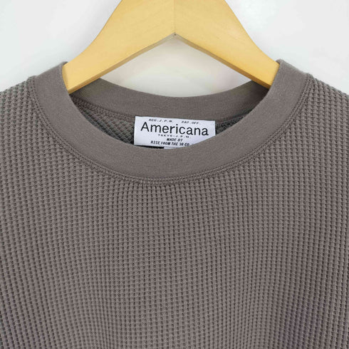 アメリカーナ Americana ワッフル ワイド クルーネックプルオーバー レディース