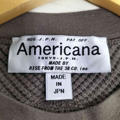 アメリカーナ Americana ワッフル ワイド クルーネックプルオーバー レディース