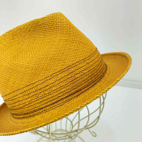 San Francisco Hat サンフランシスコハット ステッチリボン パナマハット 中折れ ストローハット メンズ L-XL
