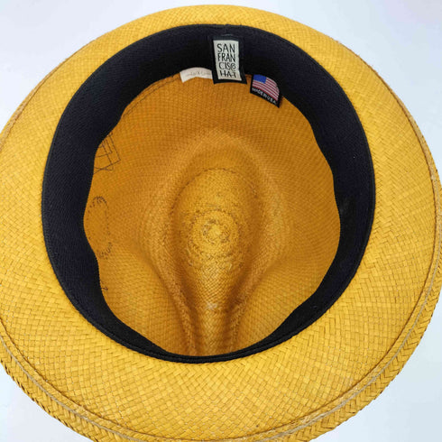 San Francisco Hat サンフランシスコハット ステッチリボン パナマハット 中折れ ストローハット メンズ L-XL