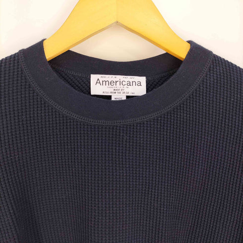 アメリカーナ Americana ワッフル クルーネック ロングスリーブTシャツ レディース