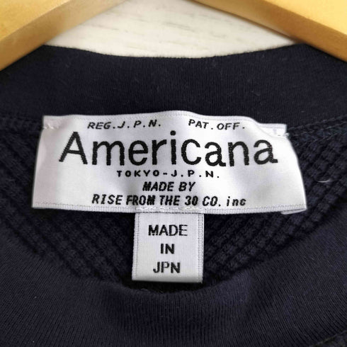 アメリカーナ Americana ワッフル クルーネック ロングスリーブTシャツ レディース