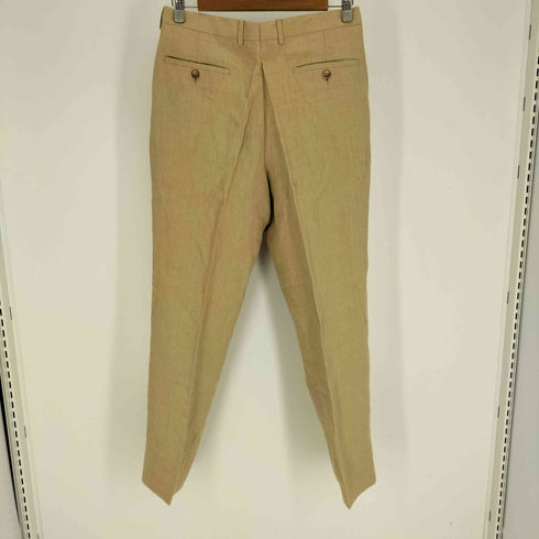 エトロ ETRO イタリア製 OPTI ジップ 2タック テーパード リネン スラックス パンツ メンズ 48