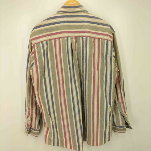 ビーディーバギーズ B.D.BAGGIES マルチストライプ ワークポケット ボタンダウン L/S シャツ メンズ import:L