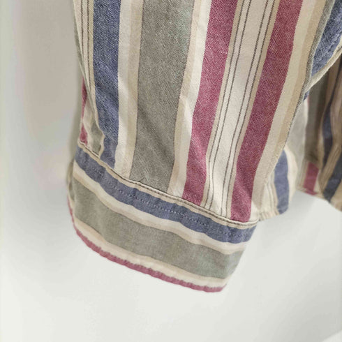 ビーディーバギーズ B.D.BAGGIES マルチストライプ ワークポケット ボタンダウン L/S シャツ メンズ import:L