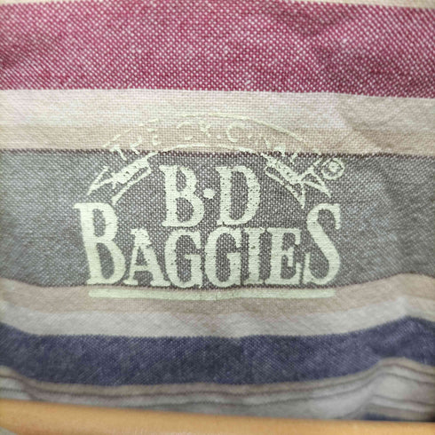 ビーディーバギーズ B.D.BAGGIES マルチストライプ ワークポケット ボタンダウン L/S シャツ メンズ import:L