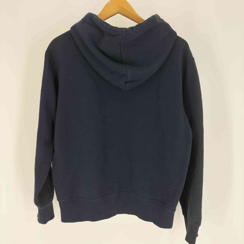 チャンピオン Champion 黒単 復刻 ロゴ 刺繍 目あり ポリ コットン プルオーバー パーカー レディース import:M