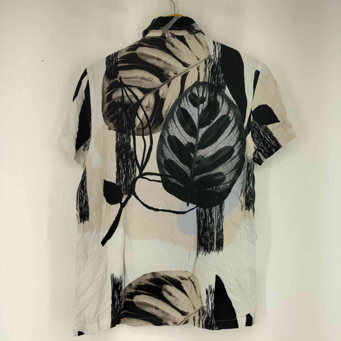 ザラ ZARA 総柄 S/S レーヨンシャツ メンズ import:M