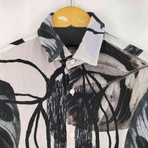 ザラ ZARA 総柄 S/S レーヨンシャツ メンズ import:M