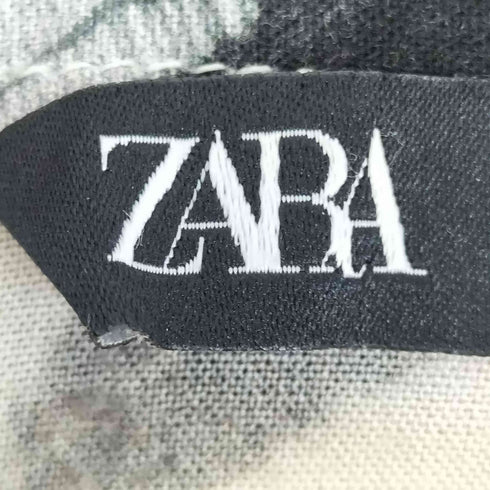 ザラ ZARA 総柄 S/S レーヨンシャツ メンズ import:M