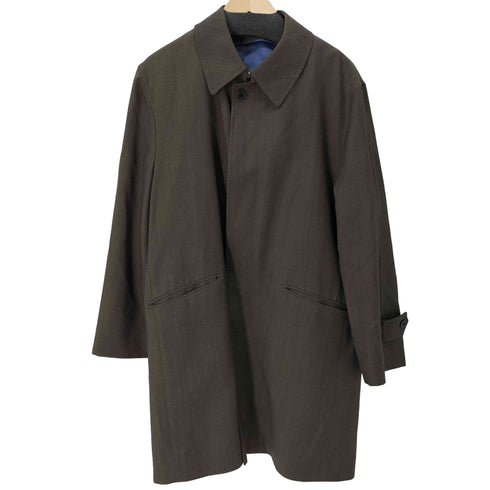 ランバンコレクション LANVIN COLLECTION 比翼ウールステンカラーコート メンズ