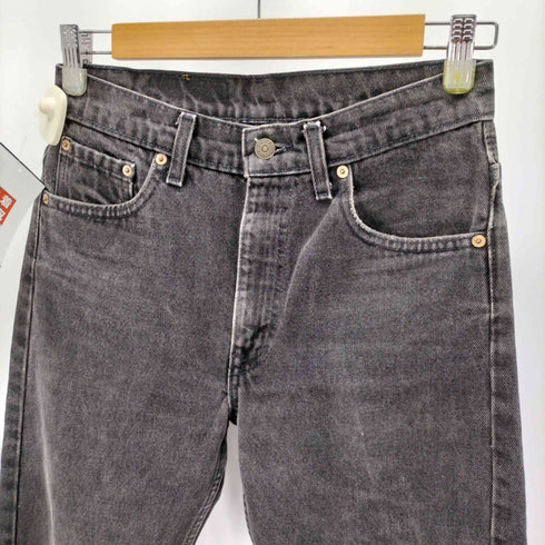 リーバイス Levis 505 ボタン裏525 先染め テーパード ブラック デニム パンツ メンズ W30/L32