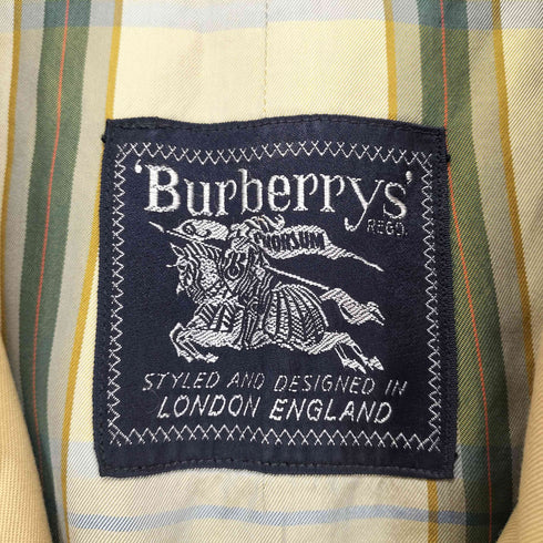 バーバリーズ BURBERRYS イングランド製 裏地チェック ステンカラーコート メンズ