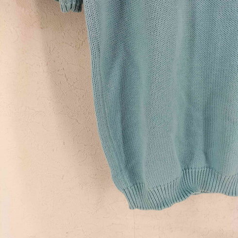 ランズエンド LANDS END USA製 コットン ニットポロ レディース import:S