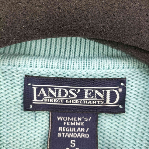 ランズエンド LANDS END USA製 コットン ニットポロ レディース import:S