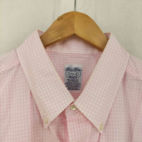 ブルックスブラザーズ BROOKS BROTHERS relaxed-fit ギンガムチェック BDシャツ メンズ 17 1/2-3