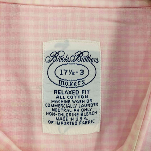 ブルックスブラザーズ BROOKS BROTHERS relaxed-fit ギンガムチェック BDシャツ メンズ 17 1/2-3