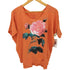 ヴィヴィアンウエストウッドレッドレーベル Vivienne Westwood RED LABEL 裾 オーブ刺繍 フラワー プリント S/S カットソー レディース import:M