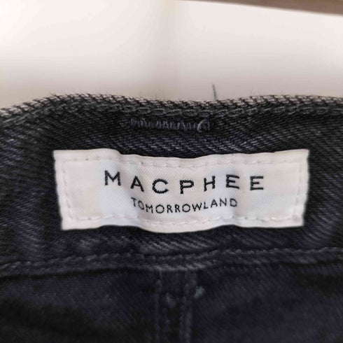 マカフィー MACPHEE 20AW コットン ブラック デニム セミワイド パンツ レディース JPN:36