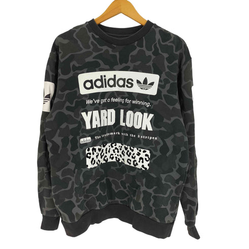 アディダス adidas YARD LOOK フロント プリント カモ 迷彩柄 クルーネック スウェット メンズ import:M