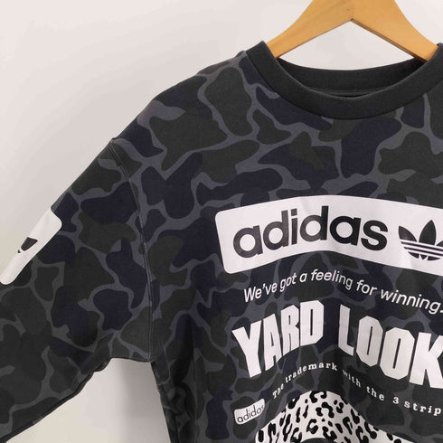アディダス adidas YARD LOOK フロント プリント カモ 迷彩柄 クルーネック スウェット メンズ import:M
