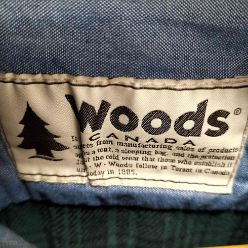 ウッズカナダ woods canada ボタンダウンチェックシャツ メンズ 60