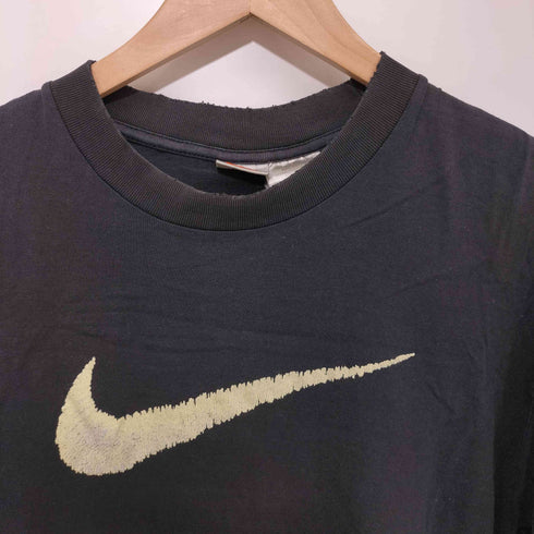 ナイキ NIKE 90-2000s 白タグ ロゴプリント ショートスリーブクルーネックTシャツ メンズ import:L