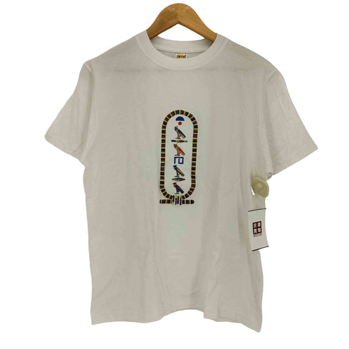 エジプト製 象形文字 刺繍 Tシャツ メンズ import:M