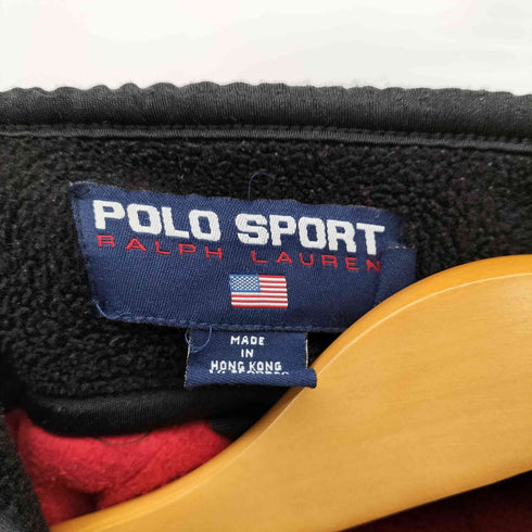 ポロスポーツラルフローレン POLO SPORT RALPH LAUREN 90S ロゴシリコン ジップアップ フリース ジャケット メンズ import:L