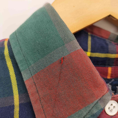 ラルフローレン RALPH LAUREN ポニー刺繍 チェック柄 ボタンダウン L/S シャツ メンズ import:S