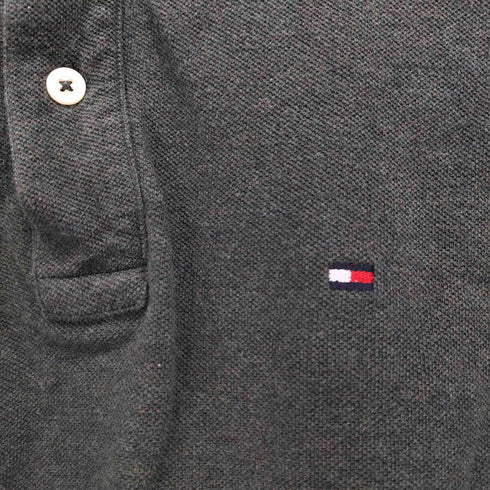 トミーヒルフィガー TOMMY HILFIGER ロゴ刺繍 L/S ポロ シャツ メンズ import:M