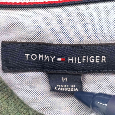 トミーヒルフィガー TOMMY HILFIGER ロゴ刺繍 L/S ポロ シャツ メンズ import:M