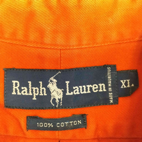 ラルフローレン RALPH LAUREN 90s ポニー刺繍 オーバーサイズ ボタンダウンシャツ メンズ import:XL