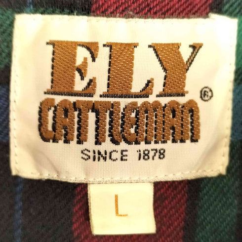 エリーキャトルマン ELY CATTLEMAN ダブルフェイス 裏地ネル デニム ウエスタン シャツ メンズ import:L