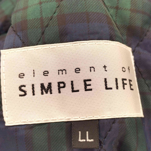 エレメントオブシンプルライフ element of simple life 裏地ブラックウォッチ キルティング 比翼 コート メンズ LL