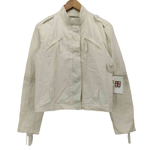HANSELL エポレット 袖ジップ 比翼 ジャケット レディース import:M