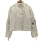 HANSELL エポレット 袖ジップ 比翼 ジャケット レディース import:M
