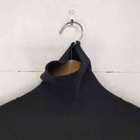 バレンシアガ BALENCIAGA BLACK DRESS パフショルダーニットマキシワンピース レディース JPN:36