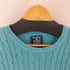 ポロジーンズカンパニーラルフローレン POLO JEANS COMPANY RALPH LAUREN MADE IN HONGKONG 裾ロゴ ケーブルコットンニット レディース import:M