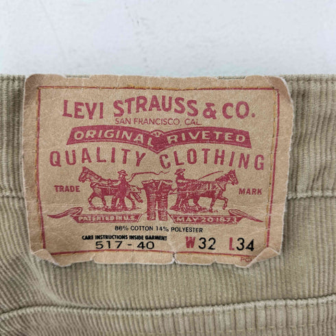 リーバイス Levis コーディロイブーツカットパンツ メンズ 32