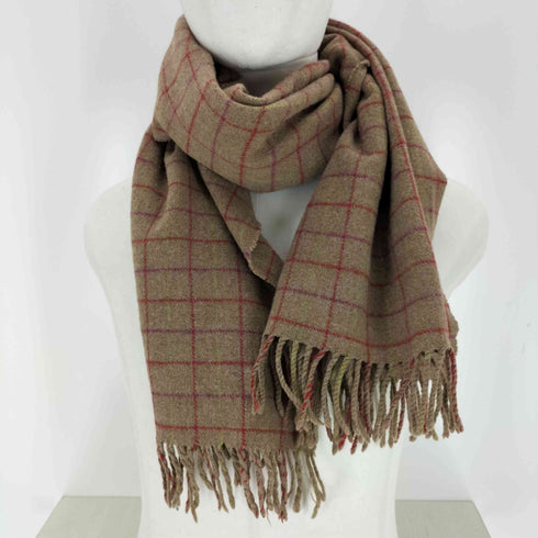 クミキョク 組曲 yorkshine tweed ウールペンシルチェックマフラー メンズ