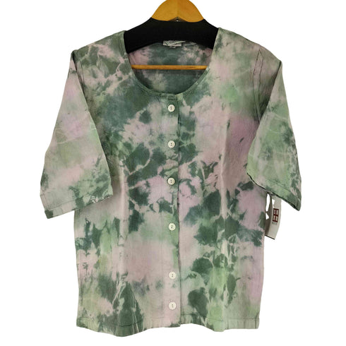 ARIES&TAURUS S/S タイダイ ノーカラーシャツ レディース JPN:S
